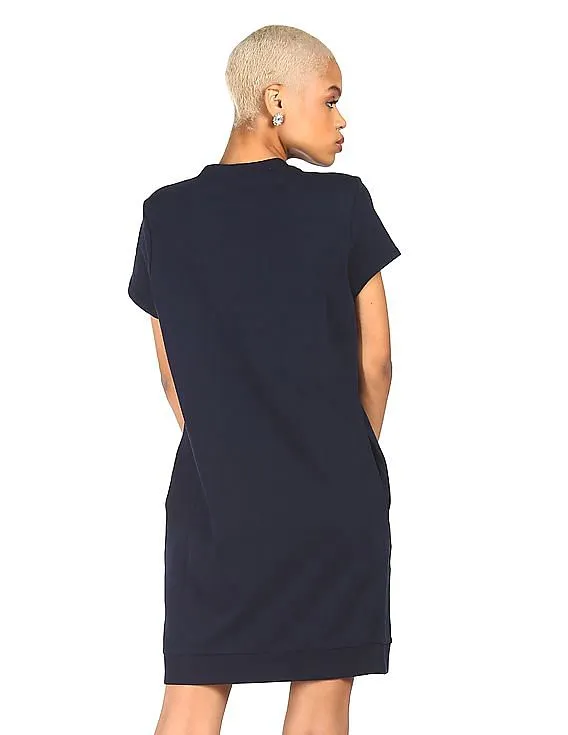 Tommy Hilfiger Women Navy Logo T-Shirt Dress