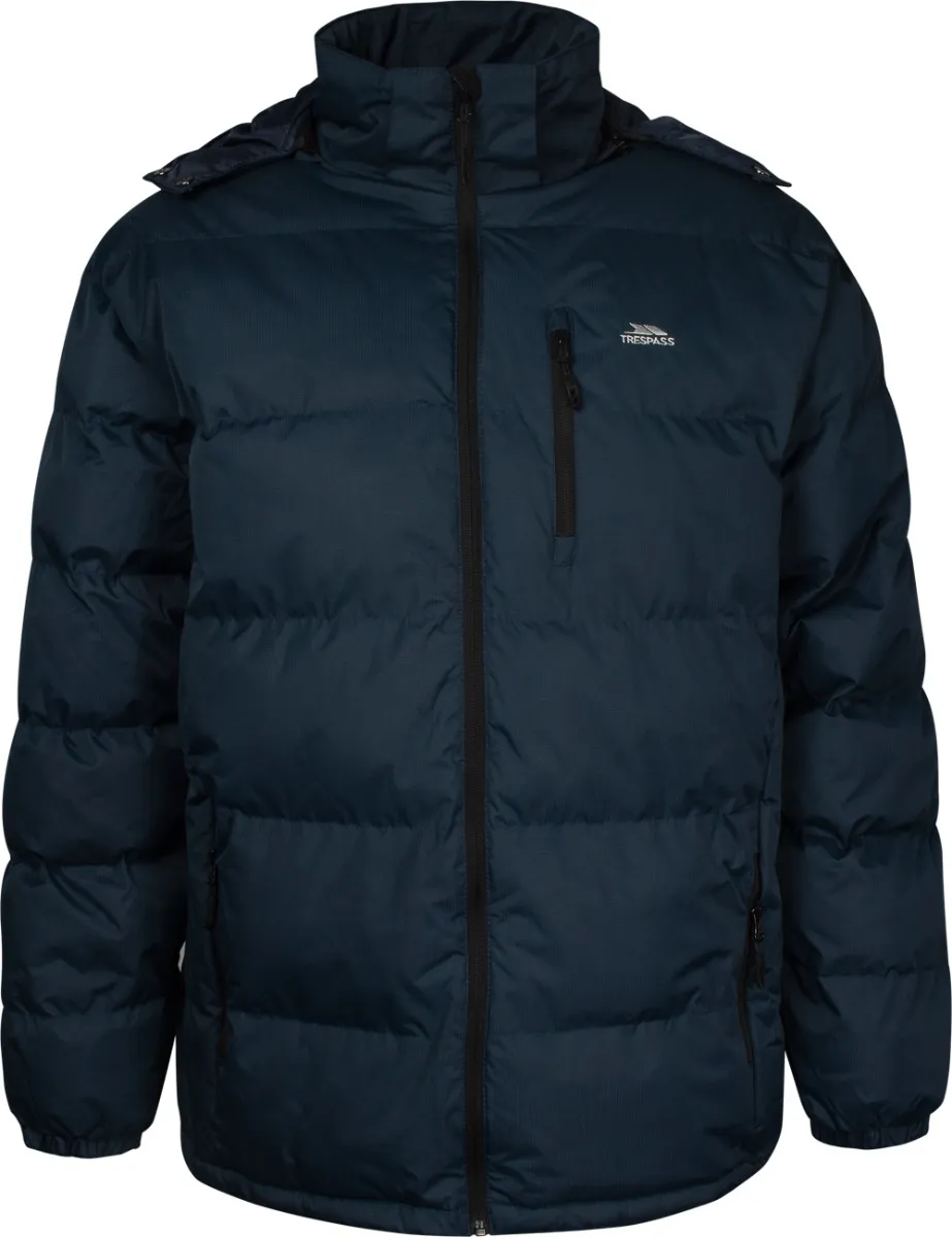 Trespass Clip Hooded Padded Jacket - Navy