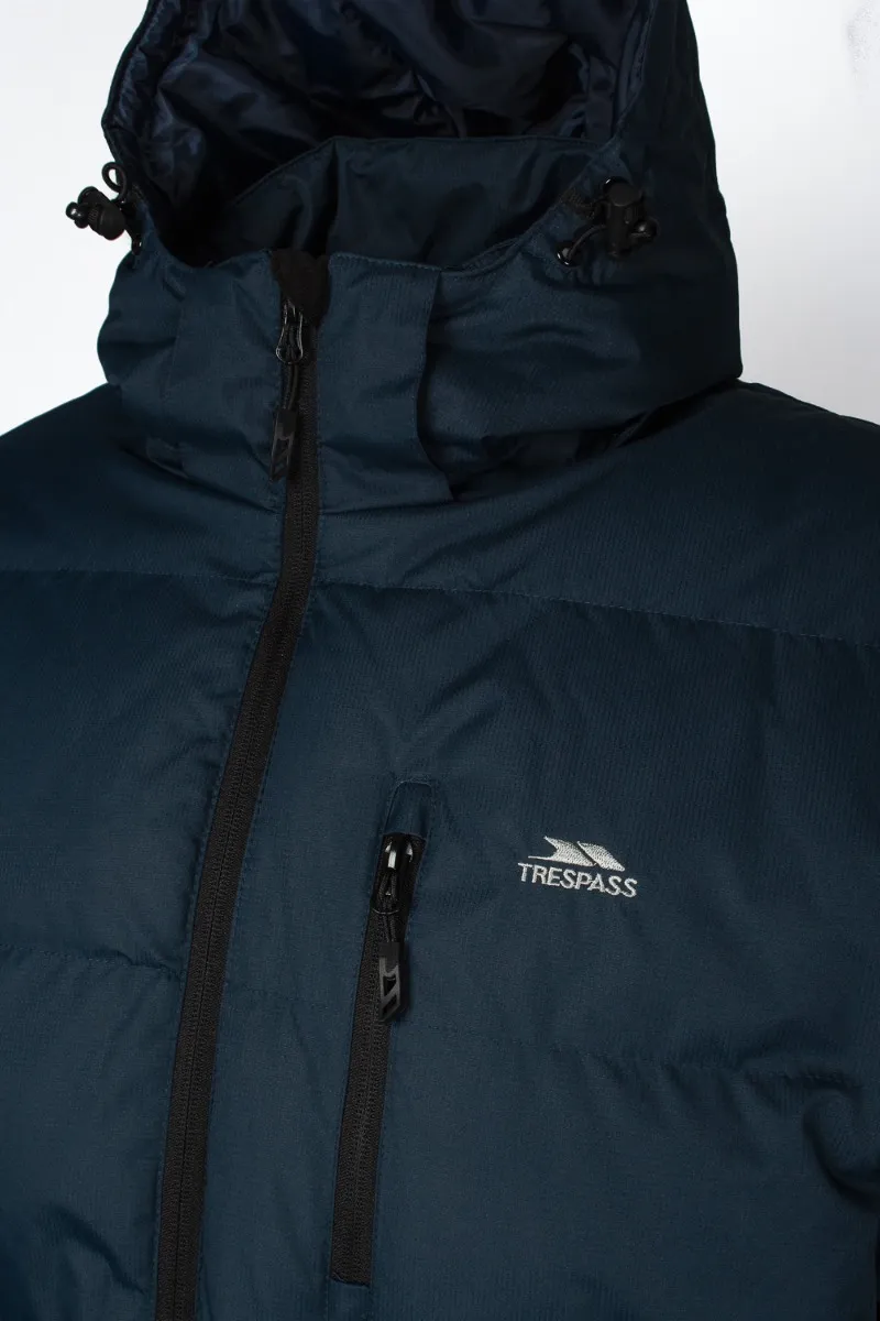 Trespass Clip Hooded Padded Jacket - Navy