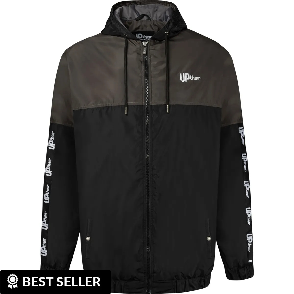 Uptheir Terrace Zip Through Lightweight Jacket - Black