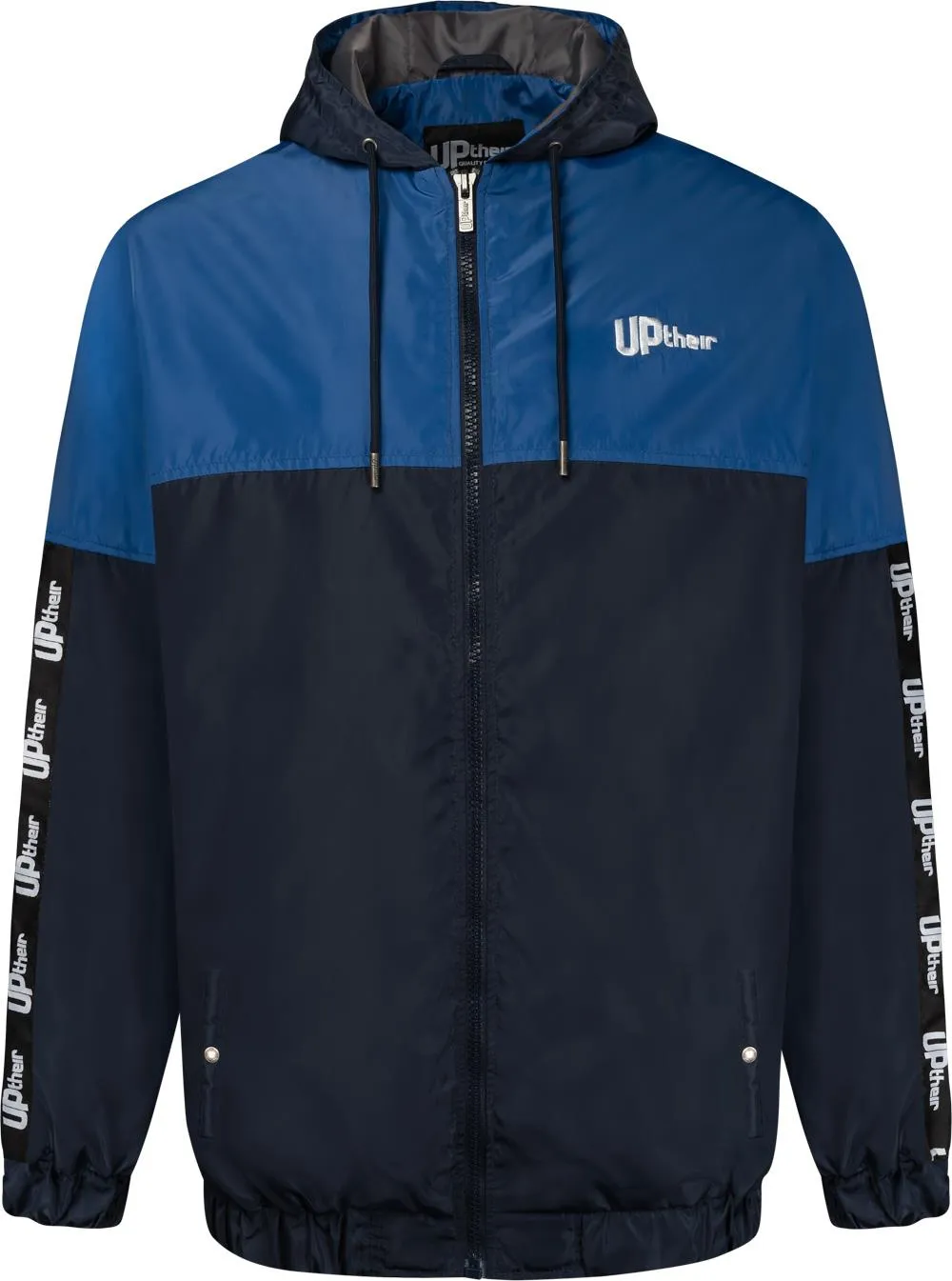 Uptheir Terrace Zip Through Lightweight Jacket - Navy