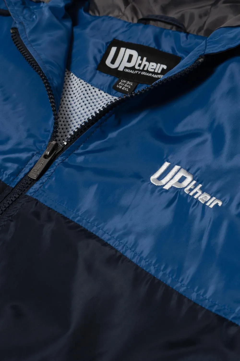 Uptheir Terrace Zip Through Lightweight Jacket - Navy