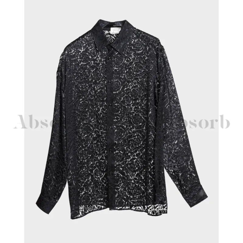 VERSACE  |Silk Street Style Long Sleeves Luxury Shirts