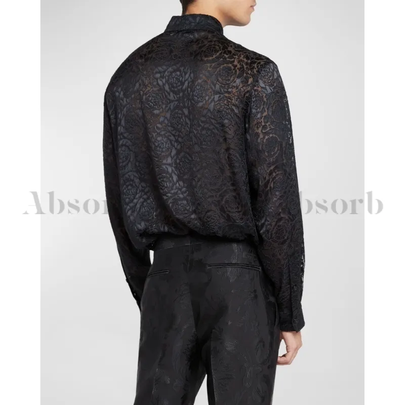 VERSACE  |Silk Street Style Long Sleeves Luxury Shirts