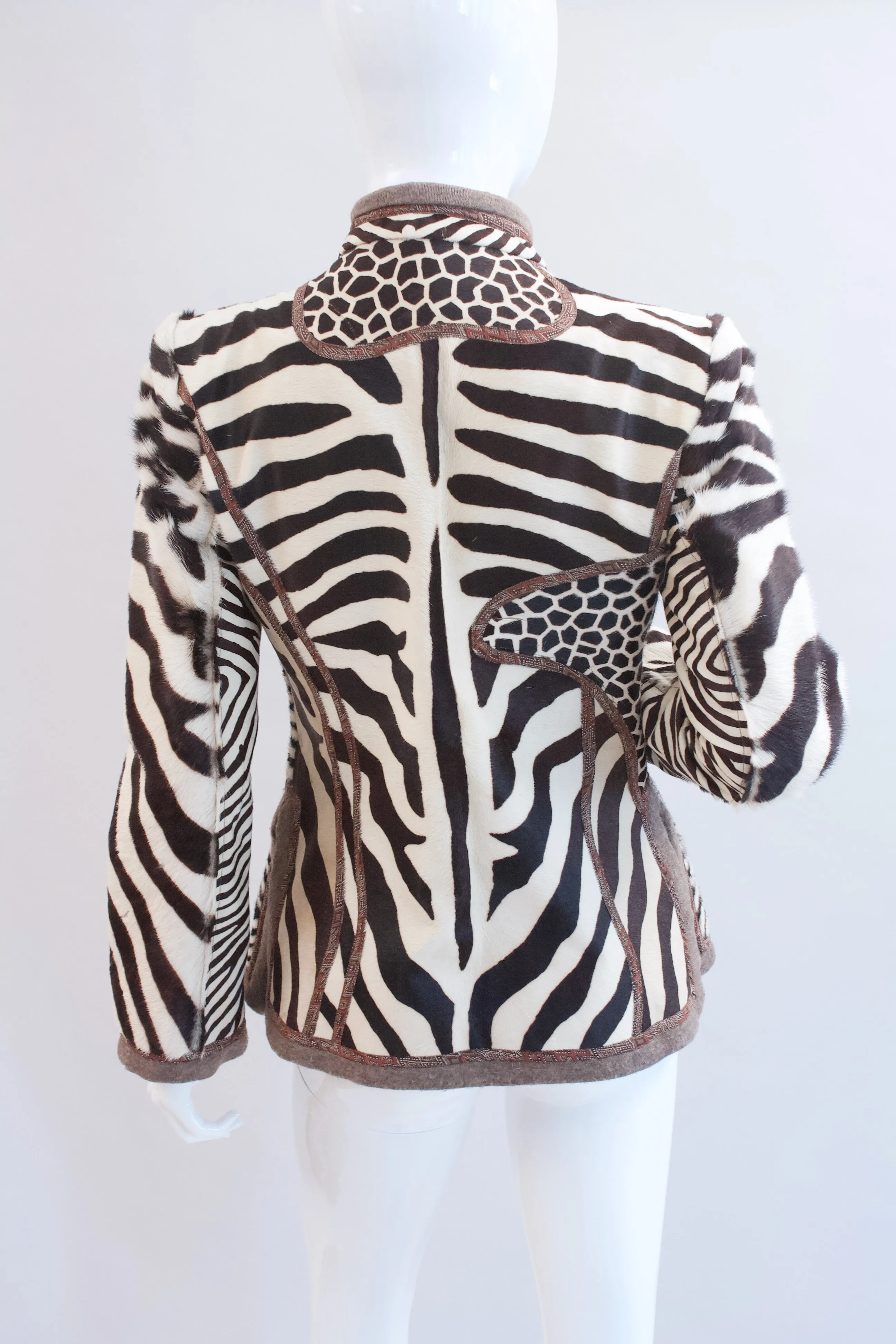 Vintage 80's KOOS VAN DEN AKKER Animal Print Patchwork Jacket