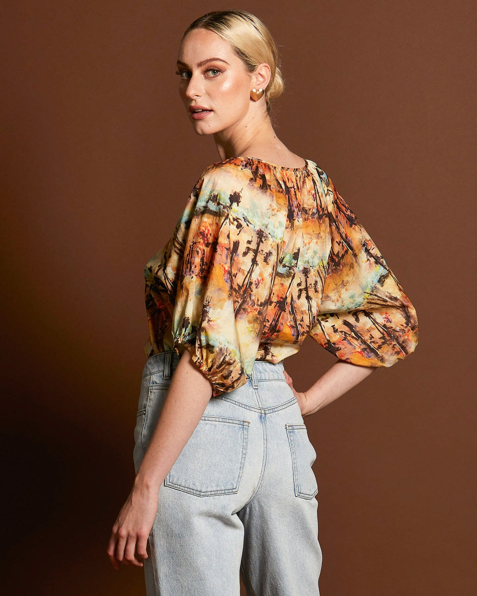 Vintage Print Top