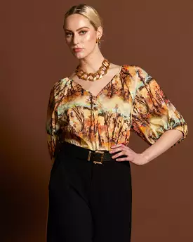 Vintage Print Top