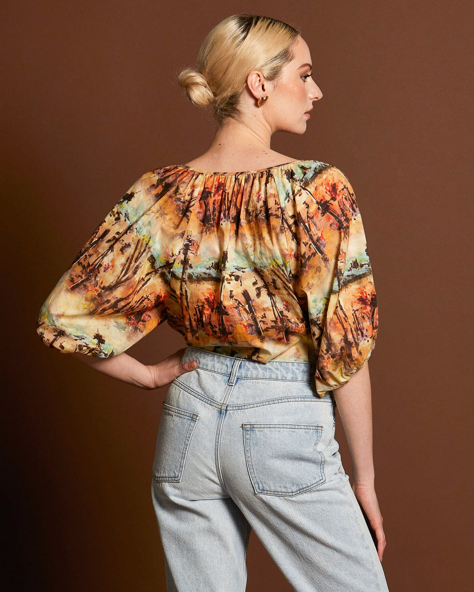 Vintage Print Top