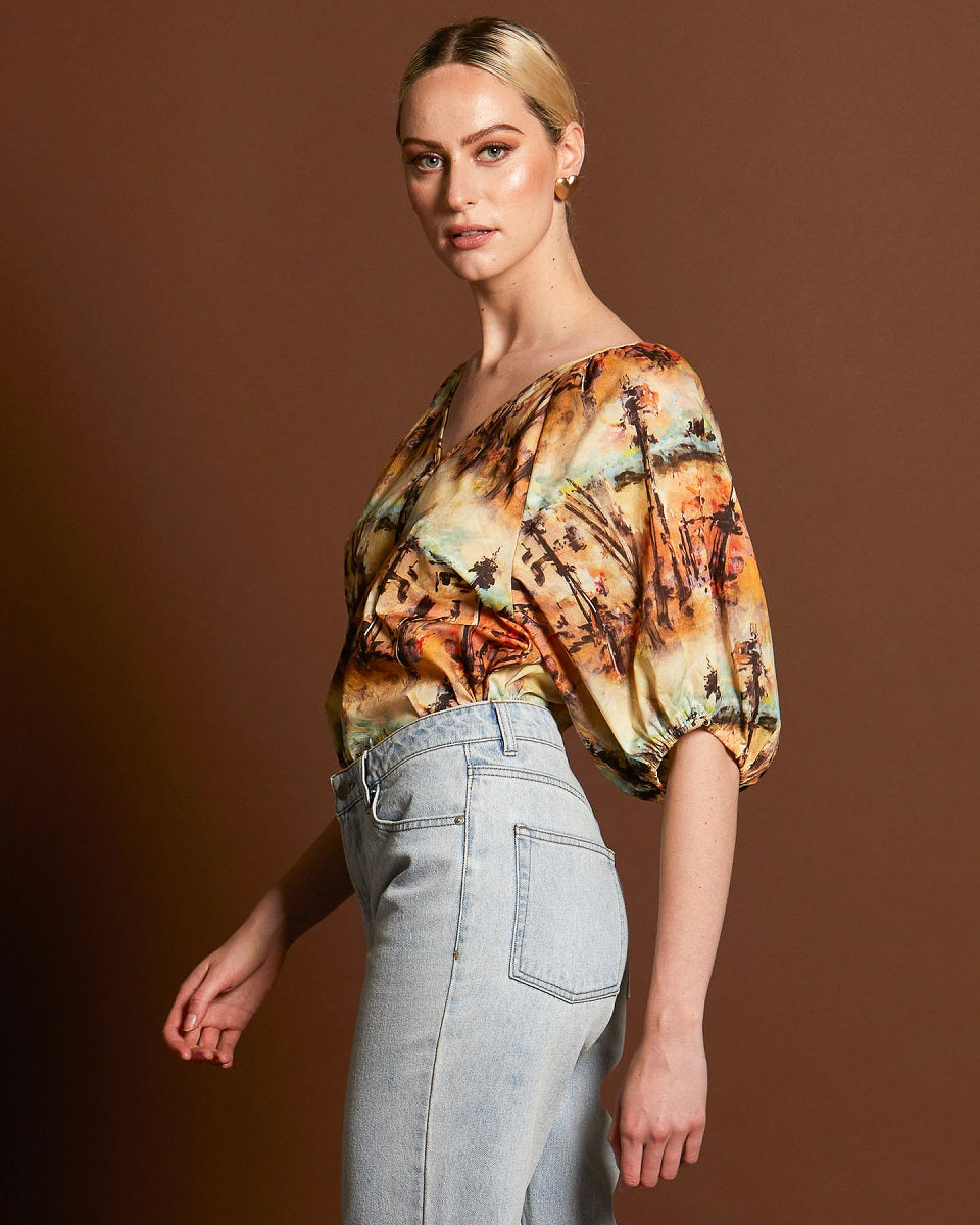 Vintage Print Top