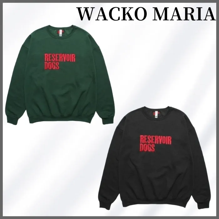 WACKO MARIA  |Crew Neck Unisex Street Style Long Sleeves Plain Cotton Logo