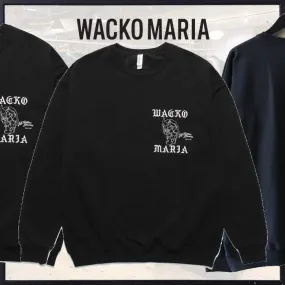 WACKO MARIA  |Unisex Street Style U-Neck Long Sleeves Cotton Sweatshirts