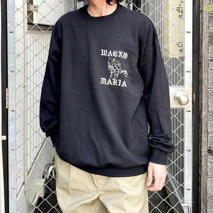 WACKO MARIA  |Unisex Street Style U-Neck Long Sleeves Cotton Sweatshirts