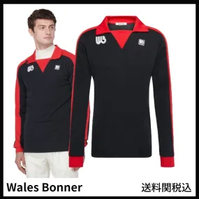 WALES BONNER  |Unisex Street Style Long Sleeves Plain Logo Polos