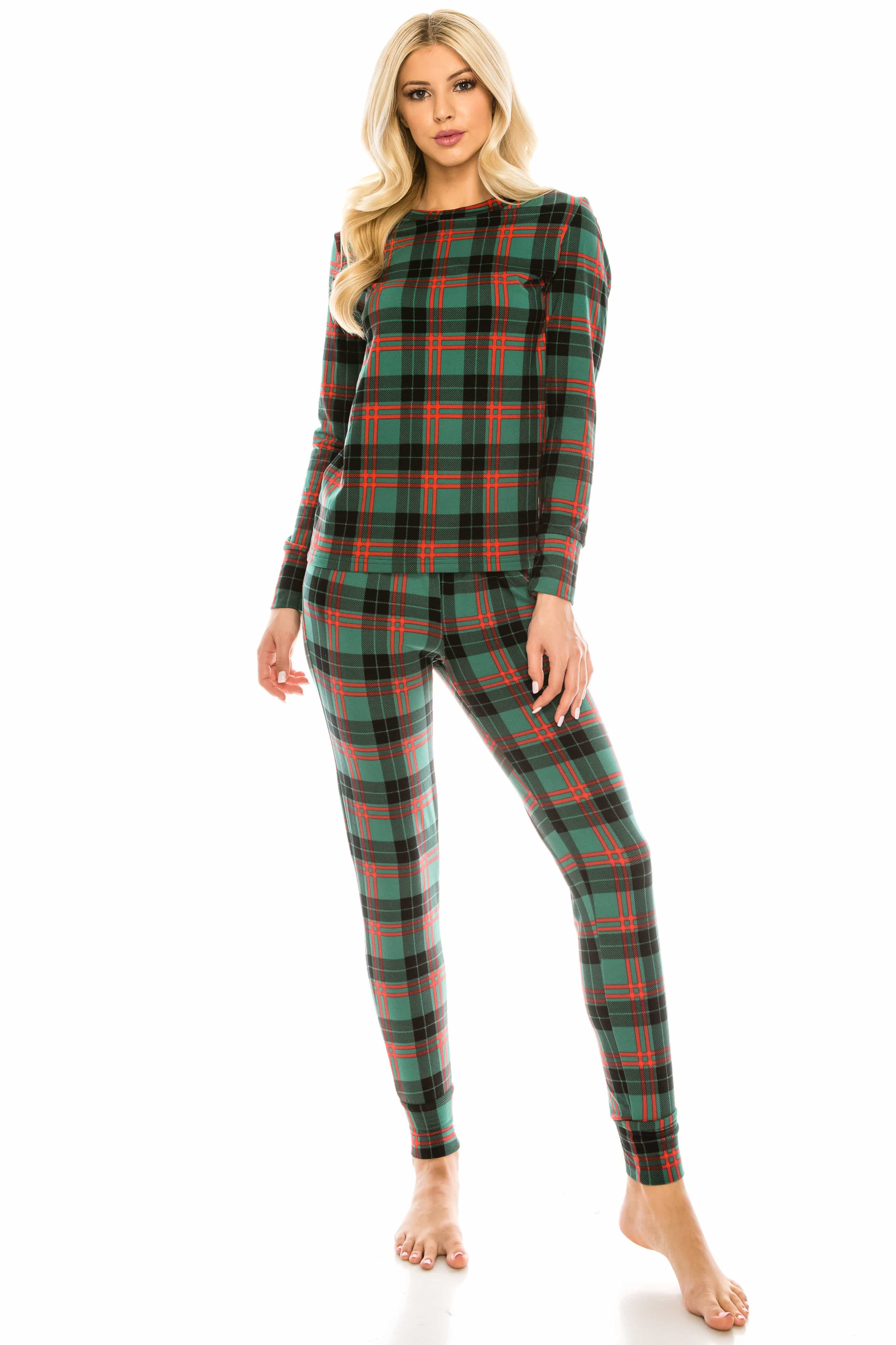 Women's Cozy Christmas Fleece-Lined 2-Piece Matching Jogger Sets