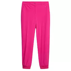 Womens Elena Double Weave Stretch Jogger Trousers Fuchsia Purple - SS24