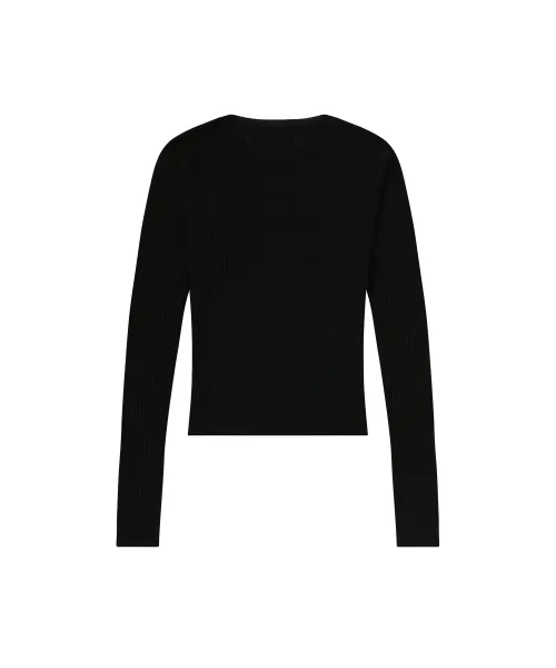 WOOALONG  |Crew Neck Street Style Long Sleeves Plain Logo