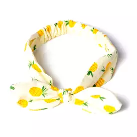 Yellow Pineapple Print Vintage Headscarf