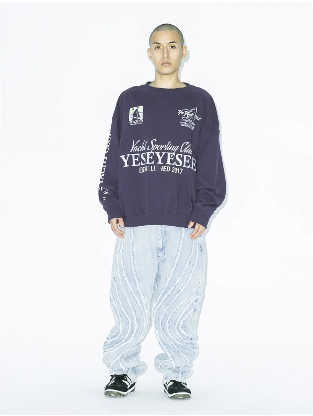 YESEYESEE  |Unisex Street Style Long Sleeves Cotton Logo Sweatshirts