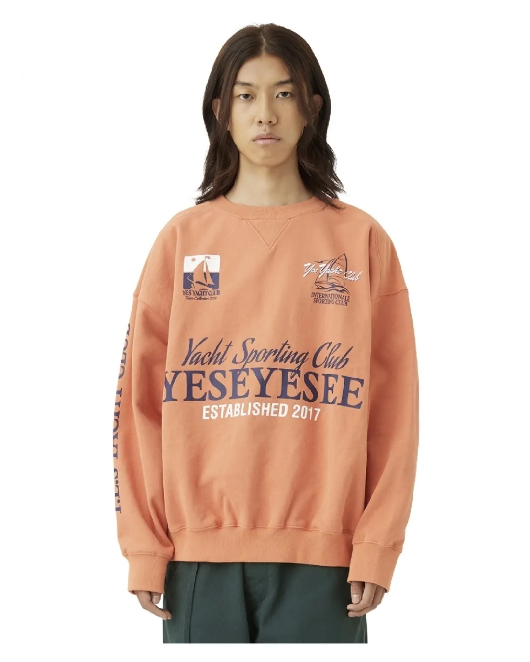 YESEYESEE  |Unisex Street Style Long Sleeves Cotton Logo Sweatshirts