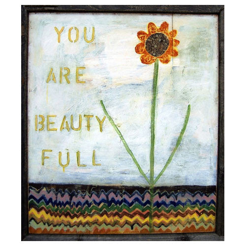 You Are Beauty Full Vintage Framed Art Print